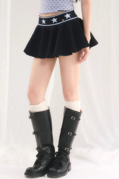 Color-Blocked Pleated Skirt