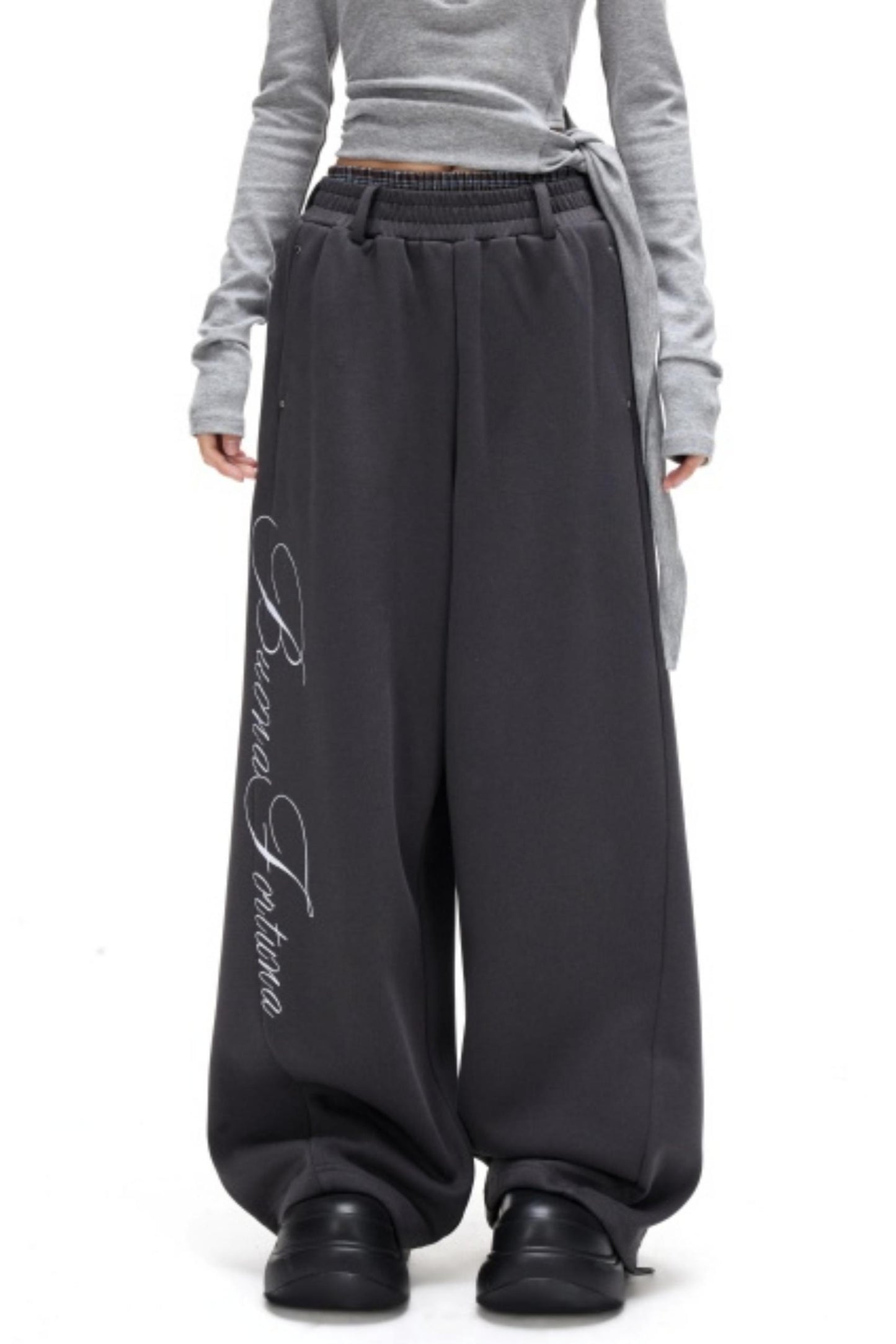 Plaid Patchwork Fleece-Lined Pants