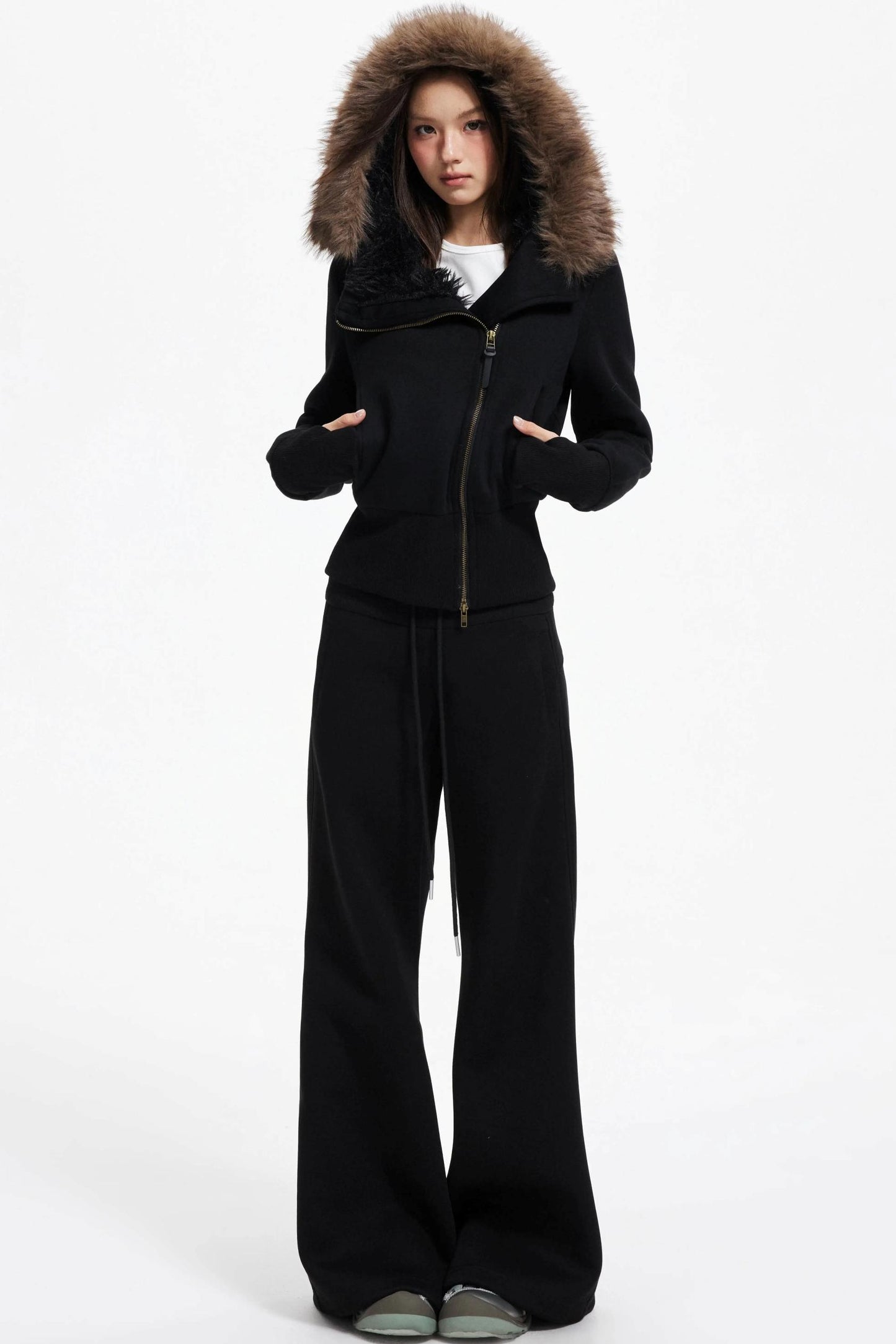 High Waist Wide Flared Sweatpants