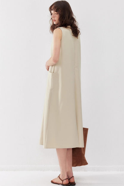 Chic Draped Summer Vest Dress