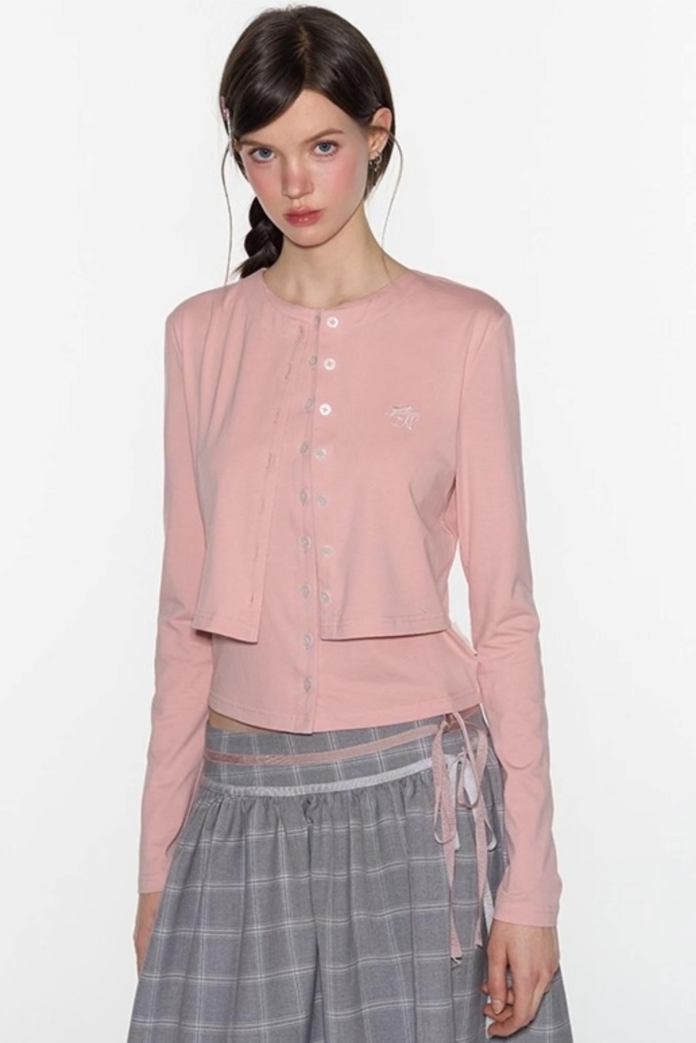 Layered Knitted Cardigan