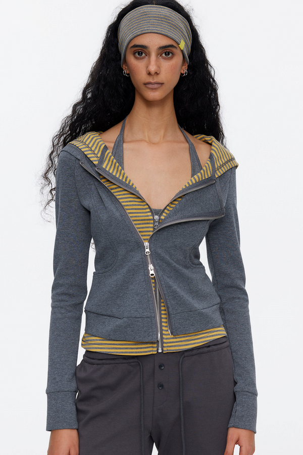 Deconstructed Color-Blocked Sweatshirt