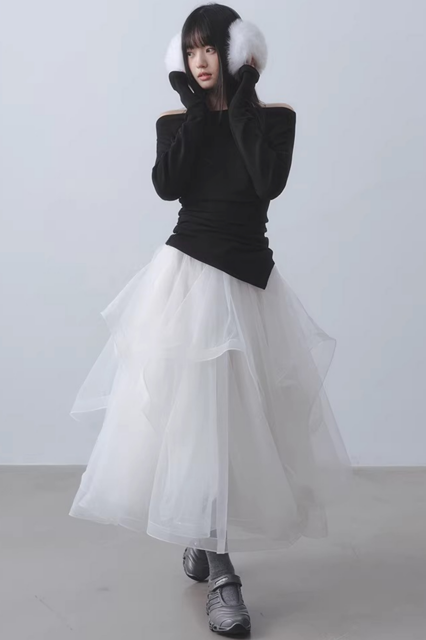 Misty City Pleated Knit Sweater