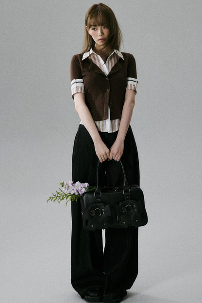 Brownish-Pink Layered Tee