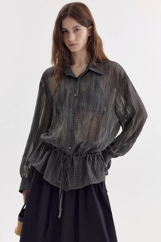 Color-Block Plaid Shirt