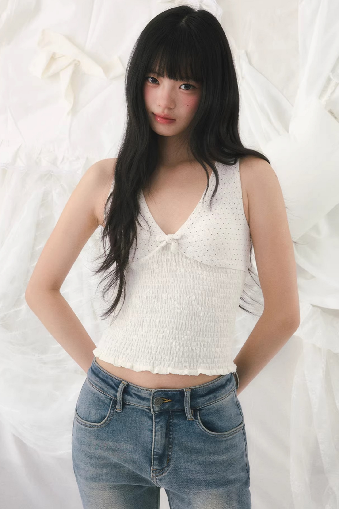 V-Neck Polka Dot Camisole Top