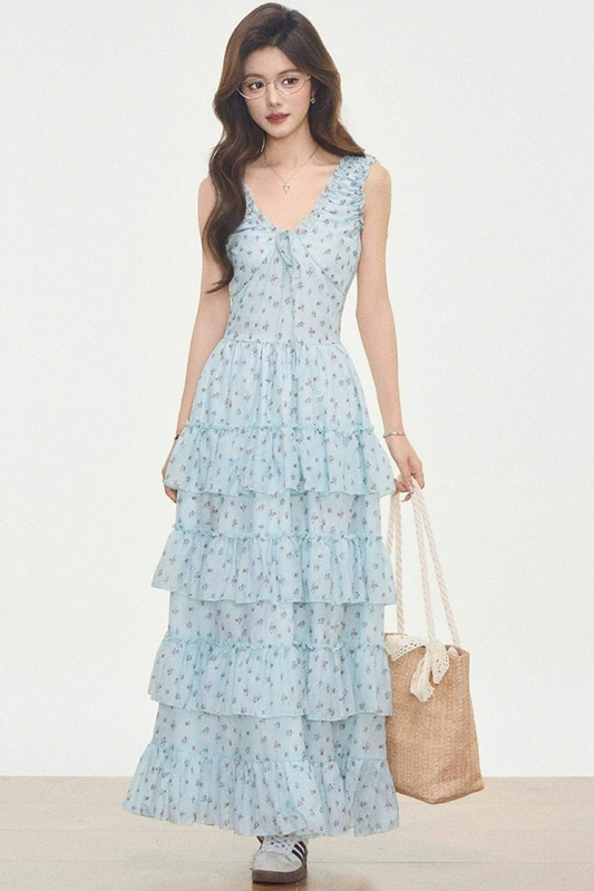 Mint Green Floral Dress