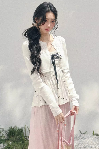 Polka Dot Lace Top Set-Up