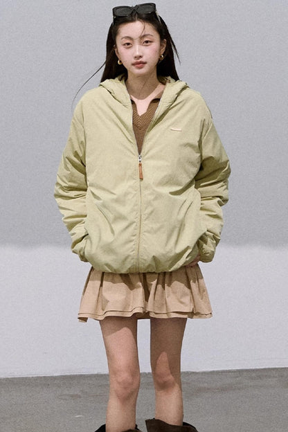 Wool V-Neck Detachable Skirt Dress