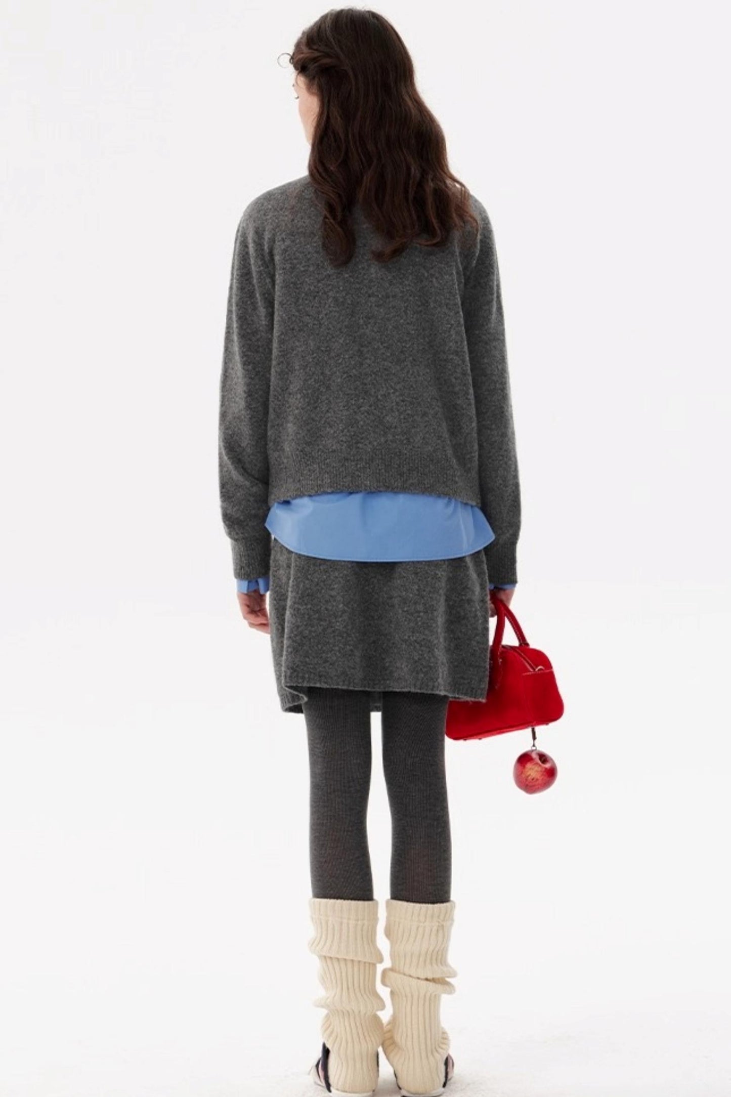 Rhombus Elements Knit Cardigan Set