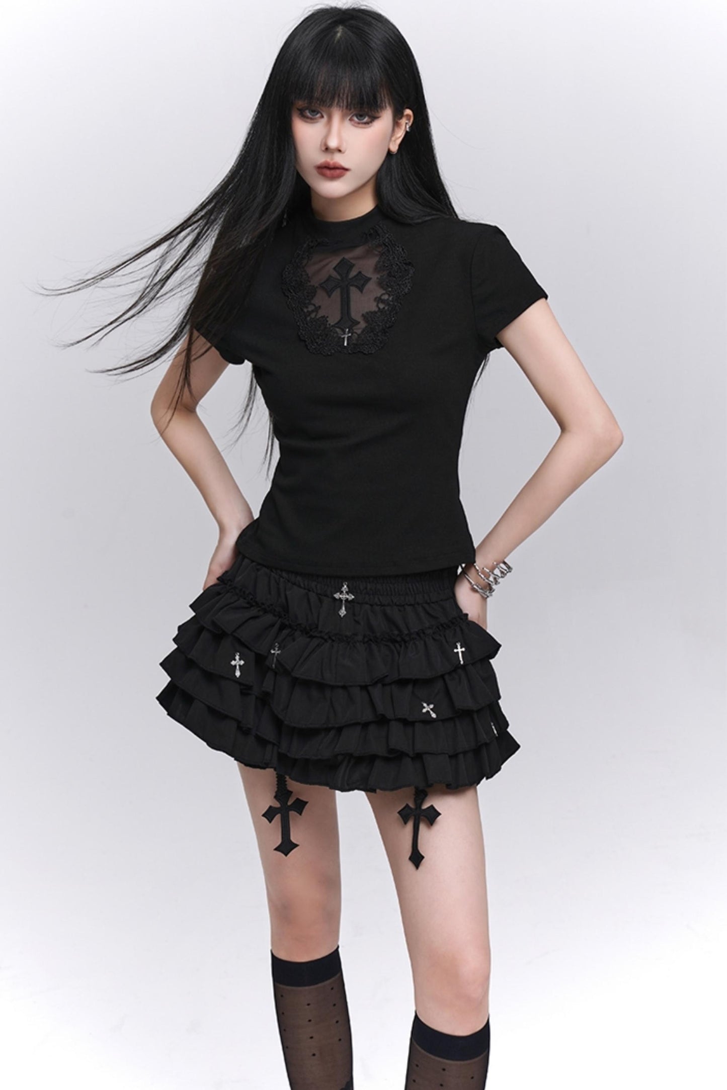 Black Gothic Ghost Skirt