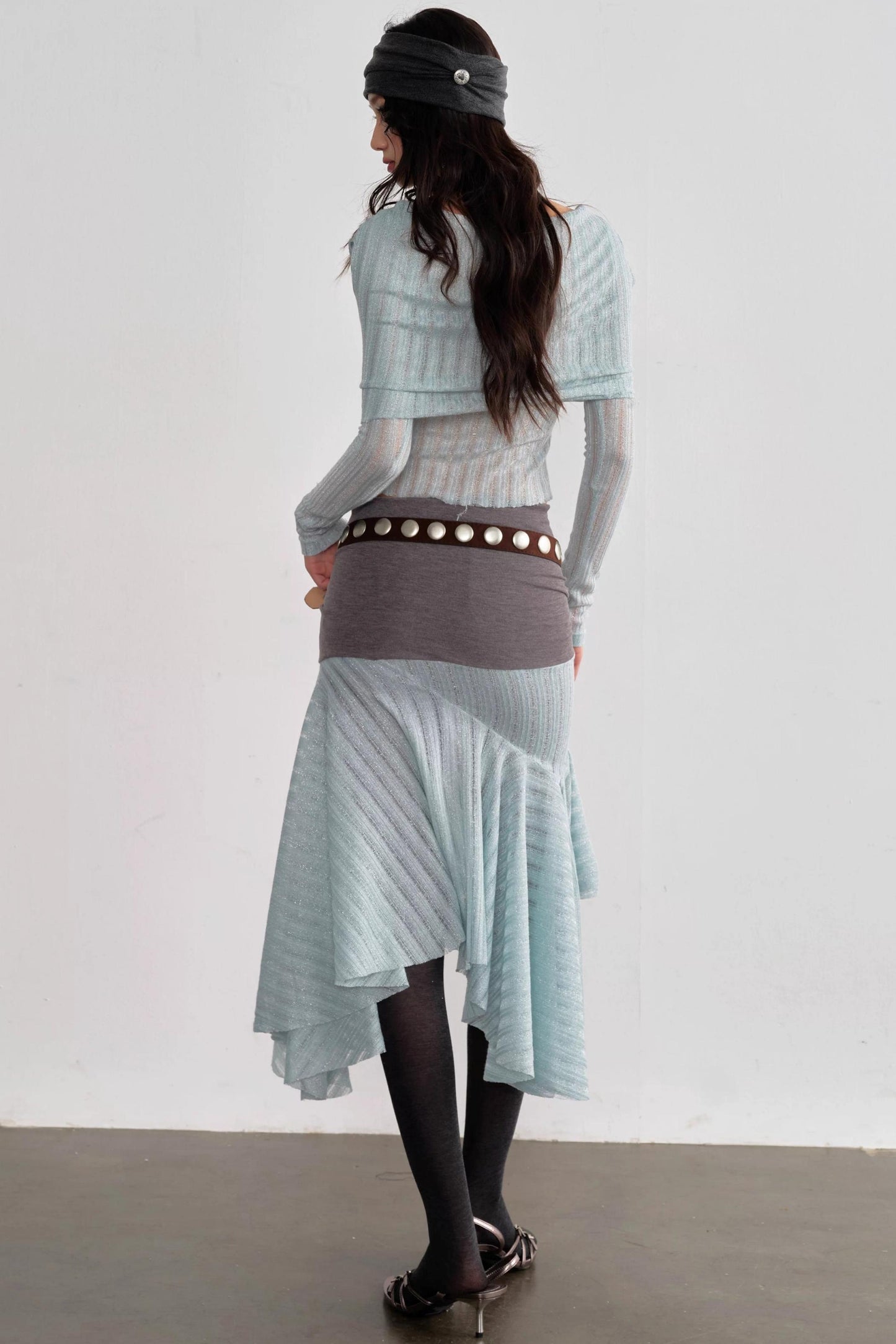 Romantic Mint Drapey Top Set