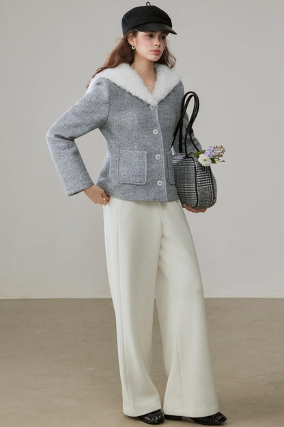 Wool Tweed Short Coat