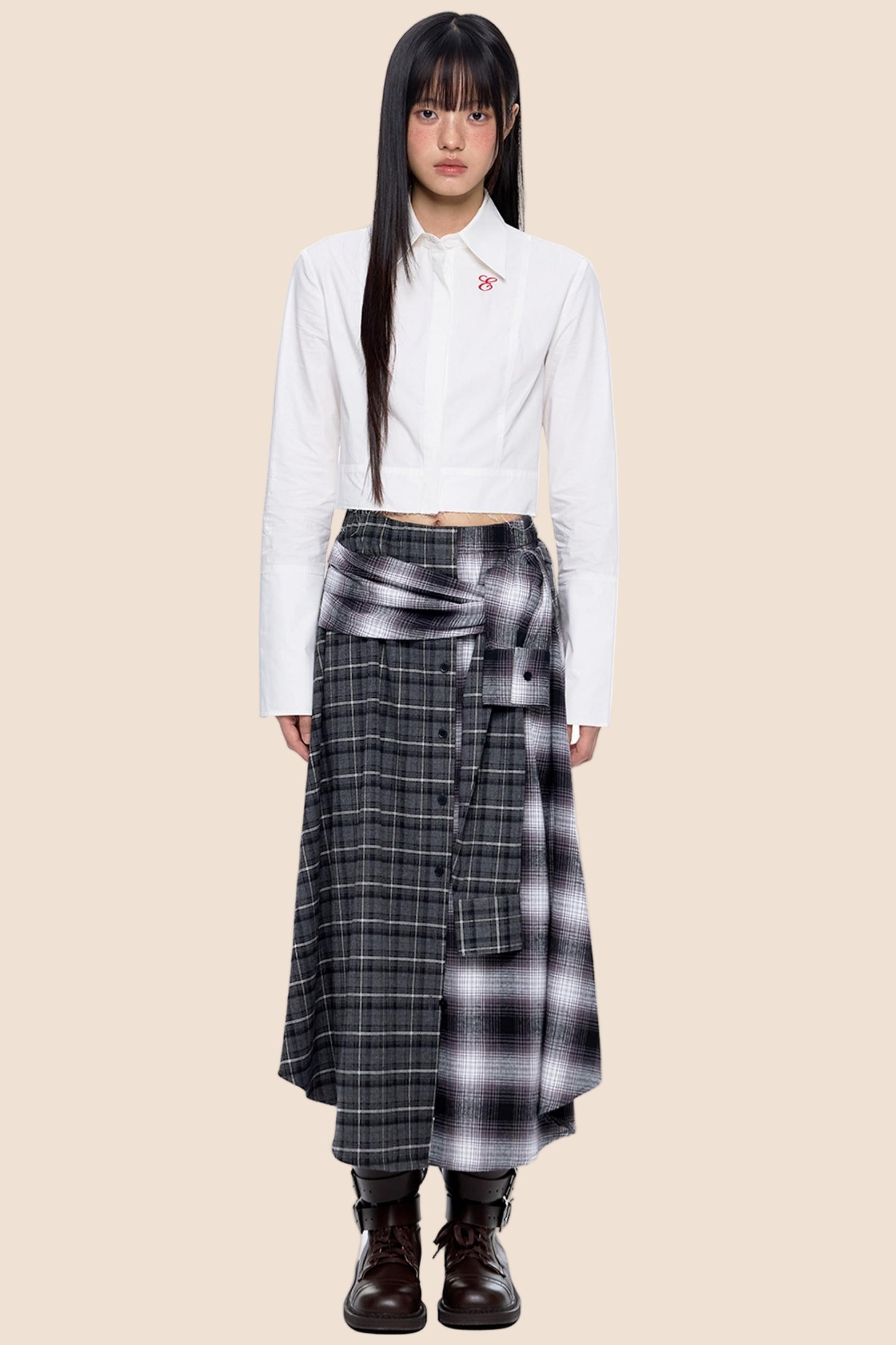 Autumn A-Line Gray Skirt