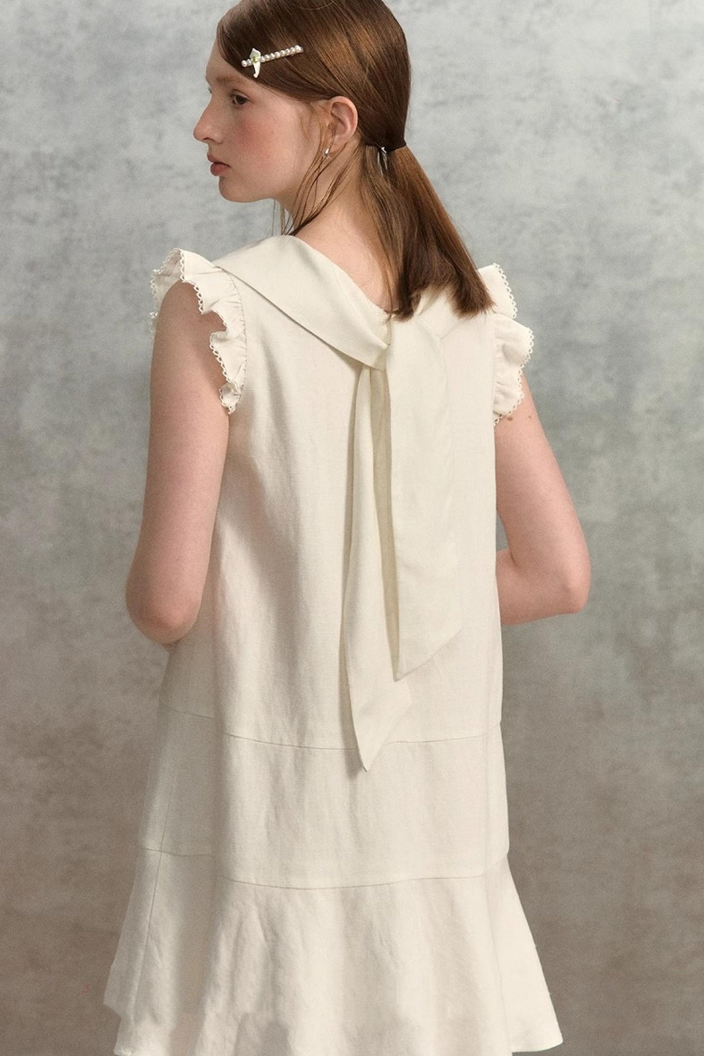 Fly Sleeves Lace Dress