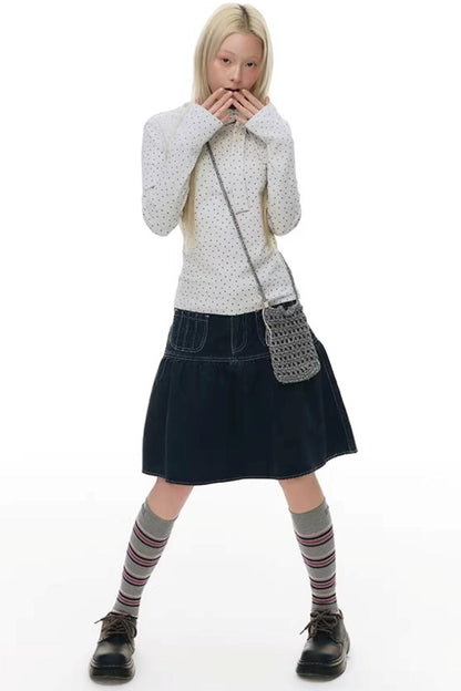 Tie-Neck Slim-Fit Blouse