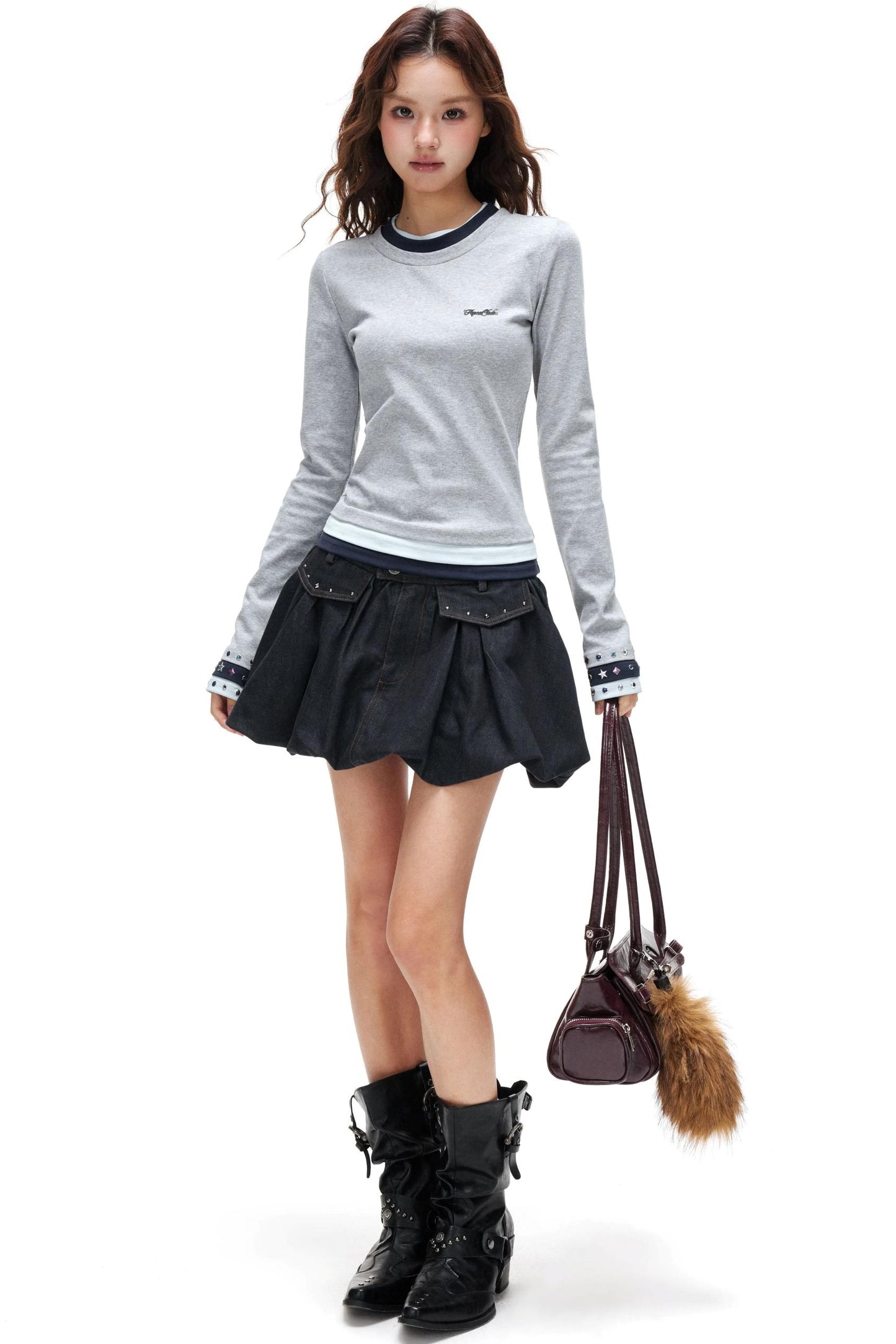 Floral Bud A-Line Skirt