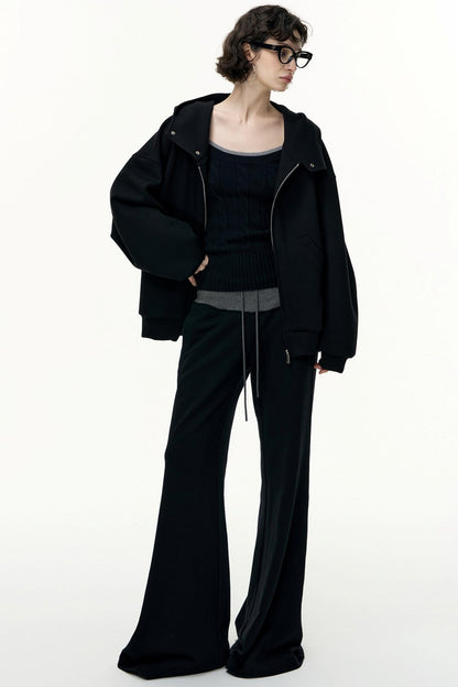 Tea Layer Hooded Cardigan Coat