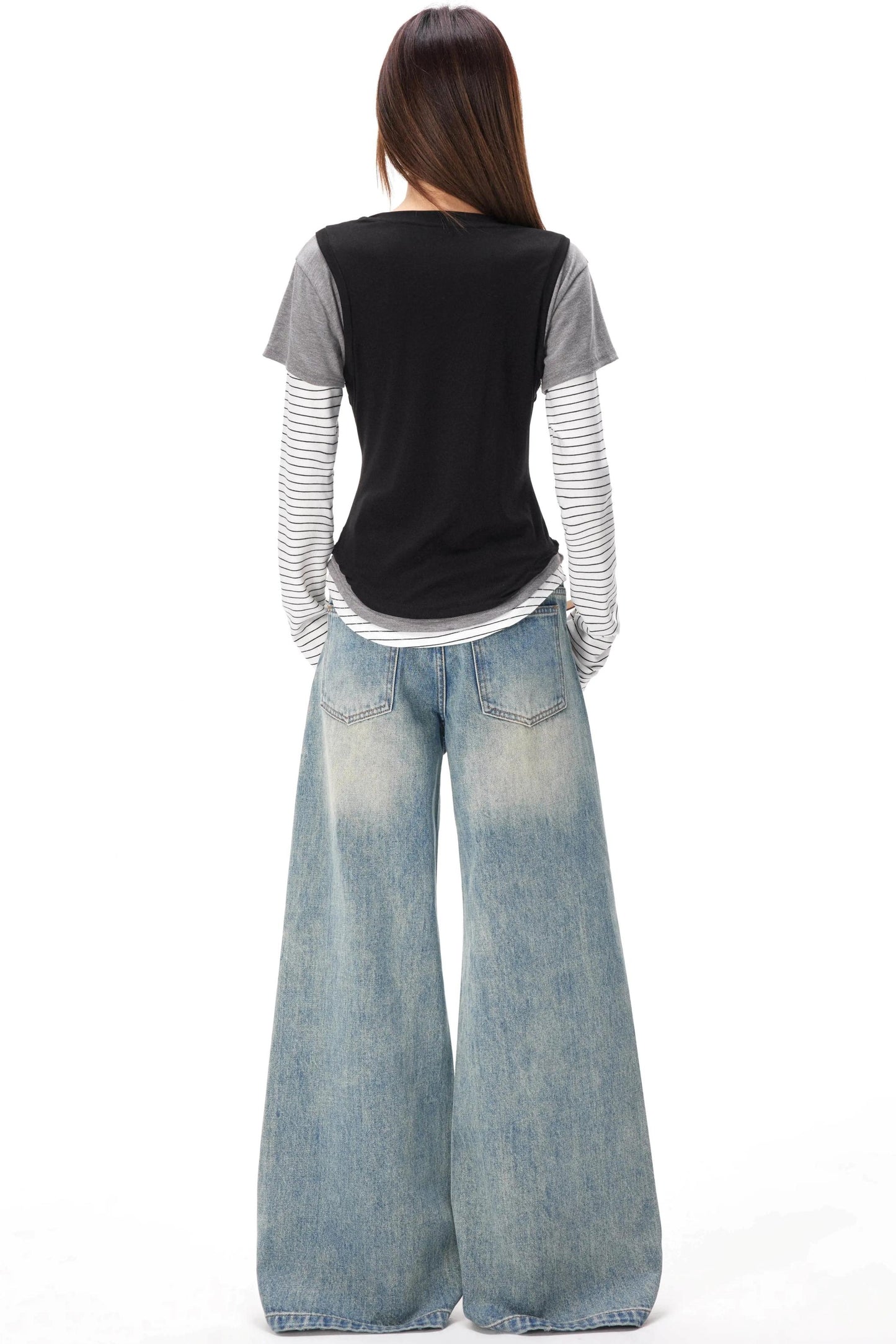 Striped Patchwork Color-Block Sweater