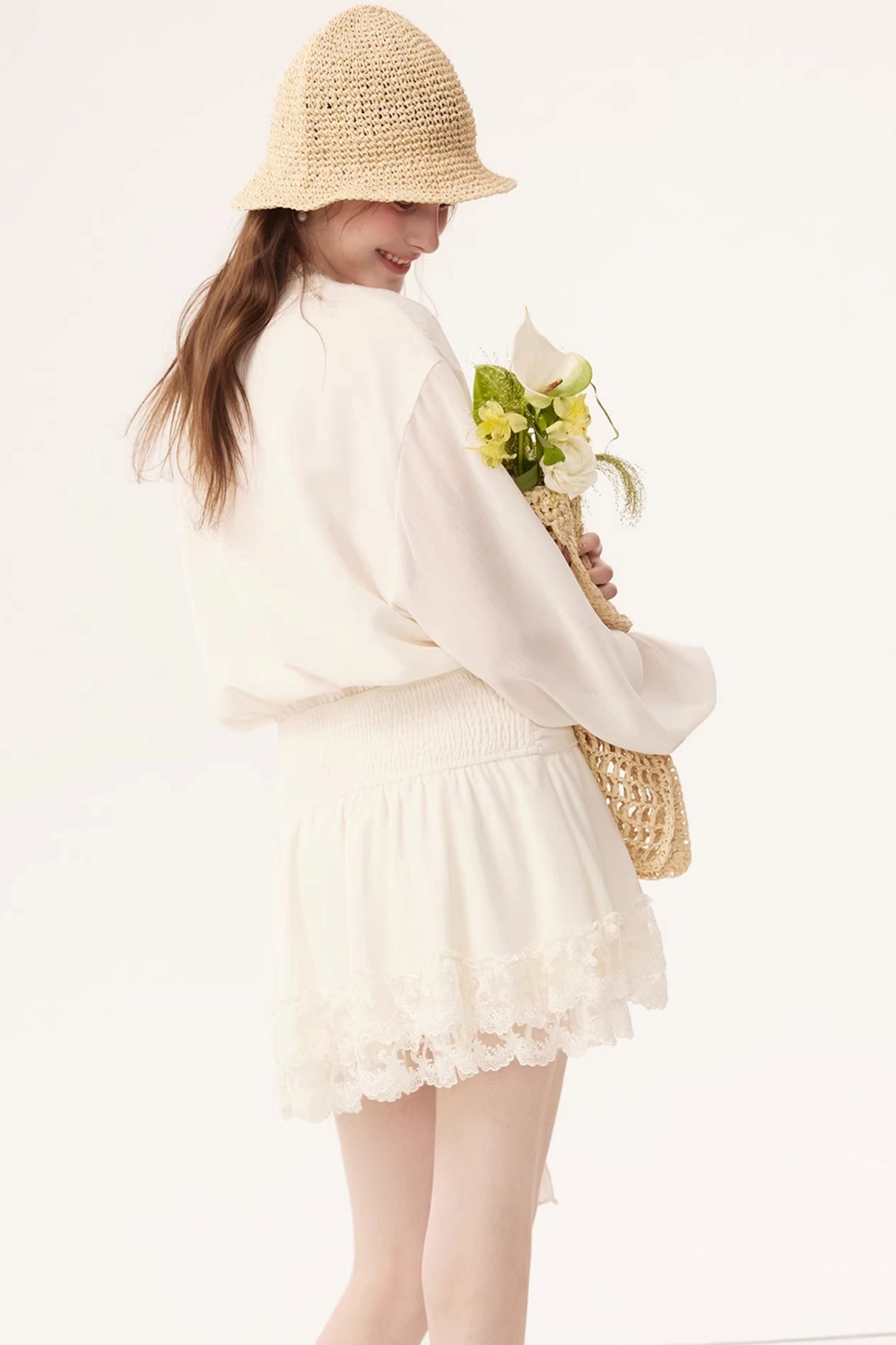Chiffon Lace Paneled Dress