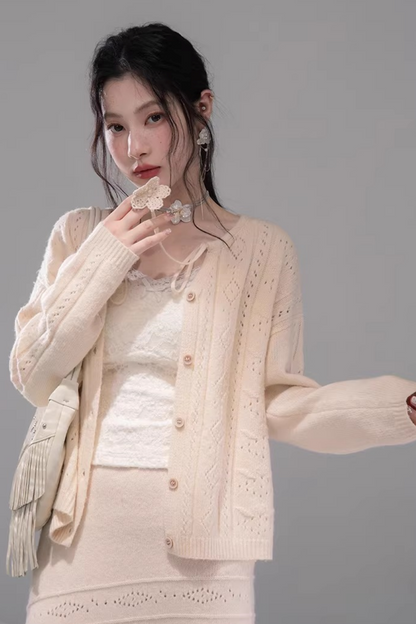 Artistic Nomadic Wool Knit Set