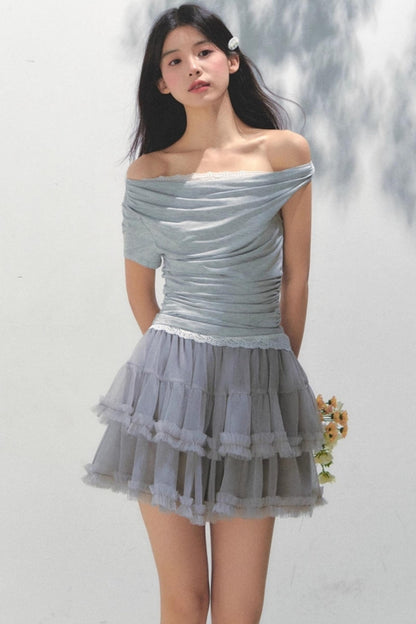 Sunset Halter A-Line Skirt