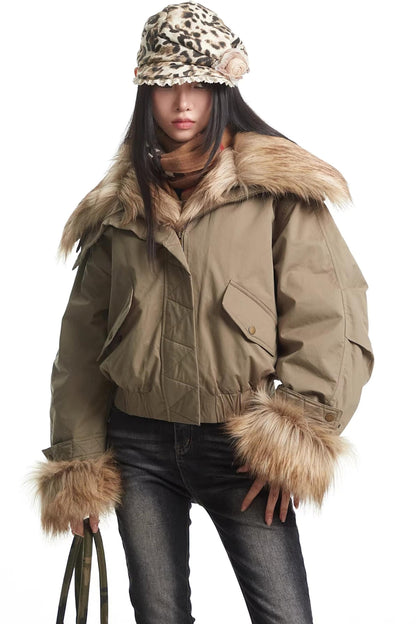 American Retro Fur-Lined Jacket