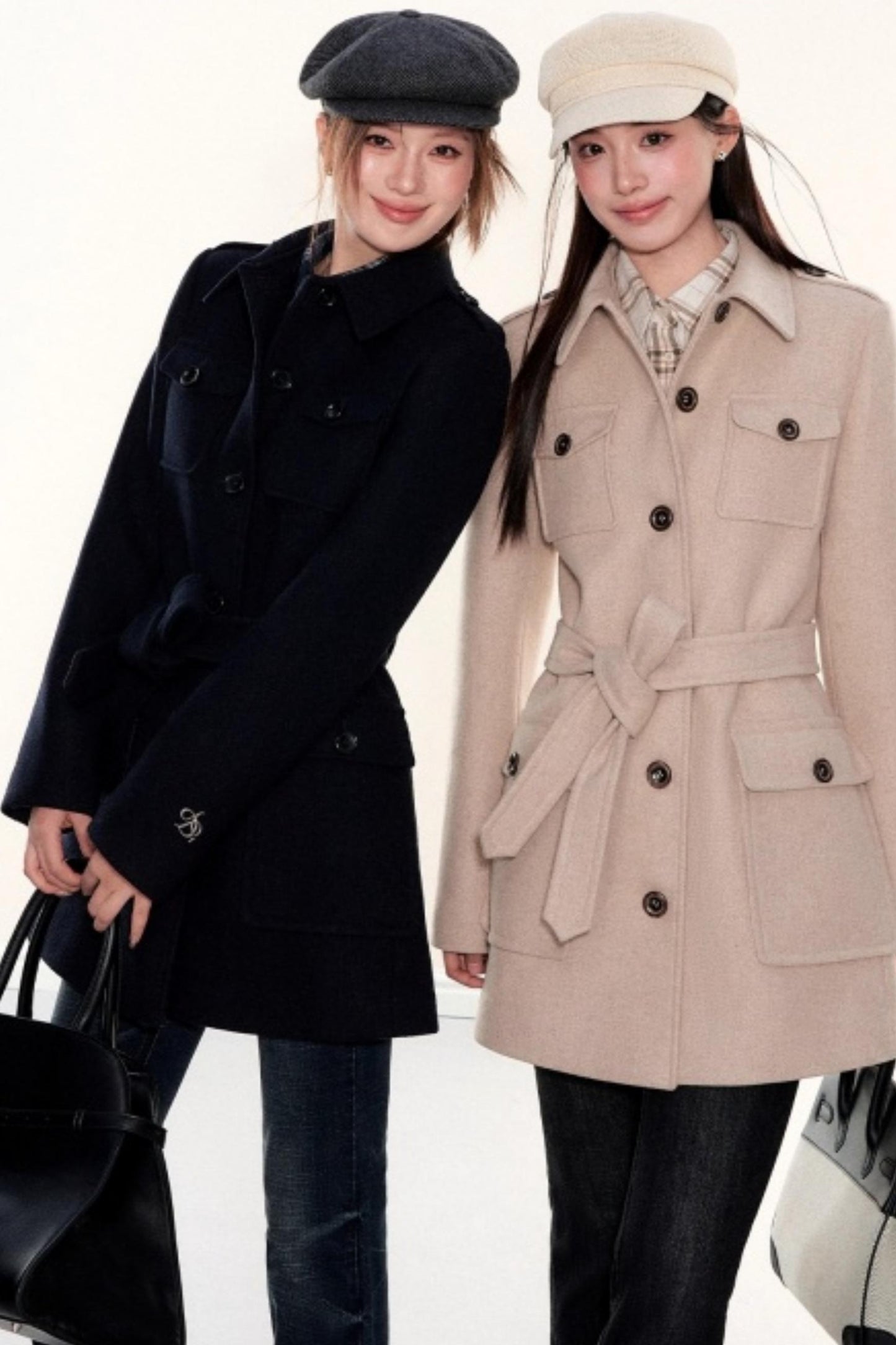 Plaid Waist-Cinching Shirt