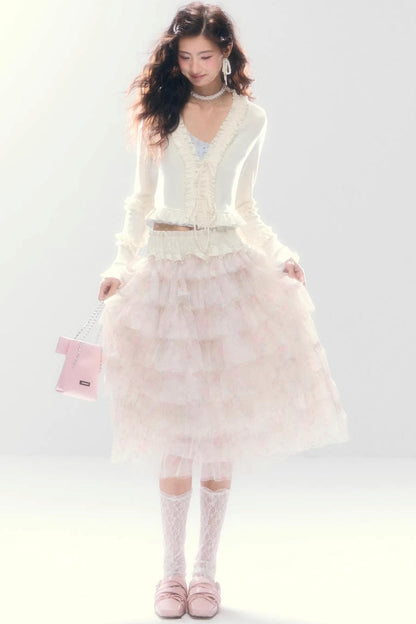 Multi-Layered Mesh Skirt