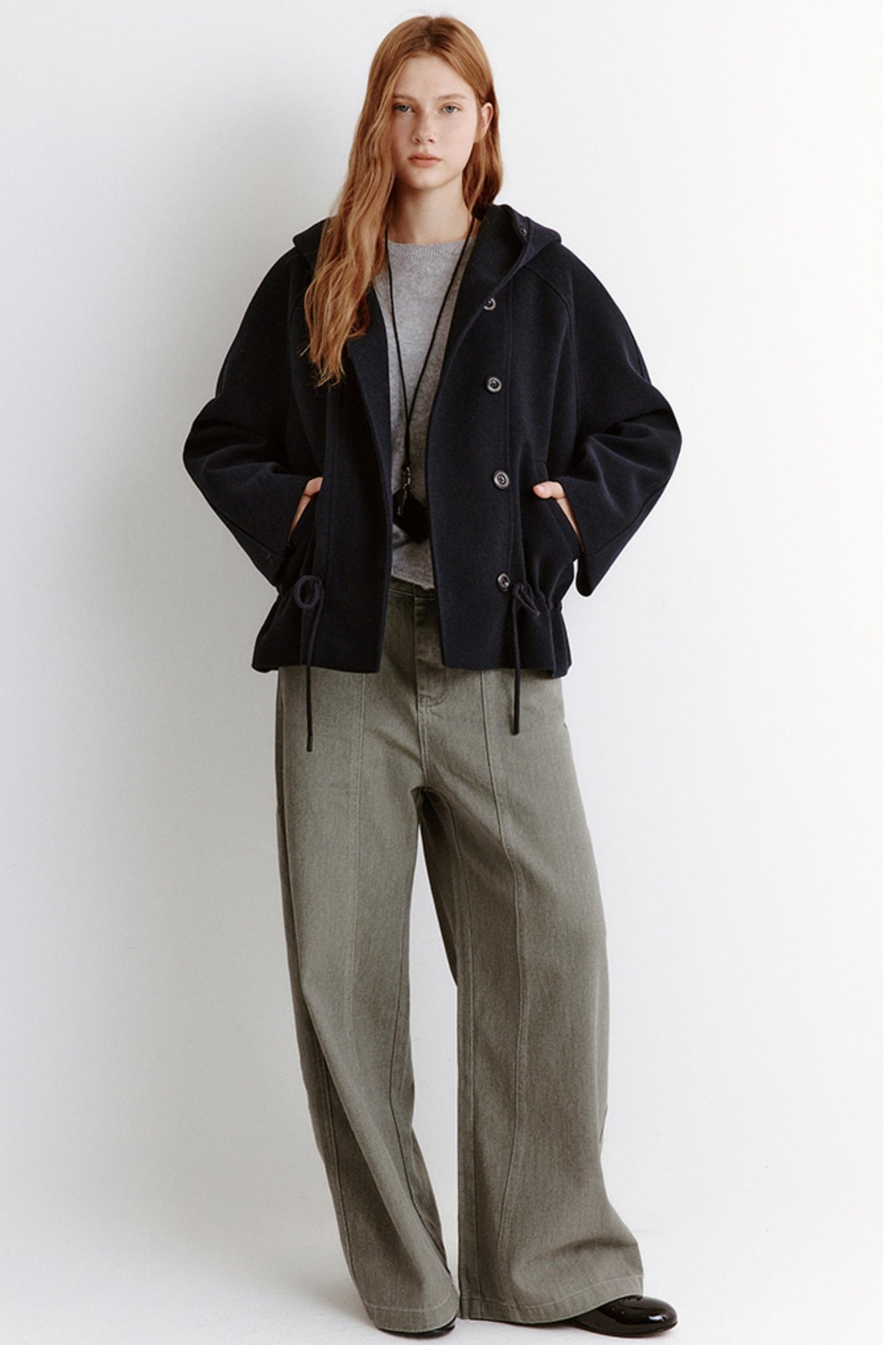 Winter Hooded Crop Coat