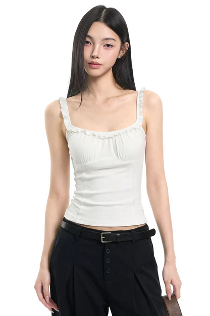 Weißes Spitzen-Unterhemd-Oberteil