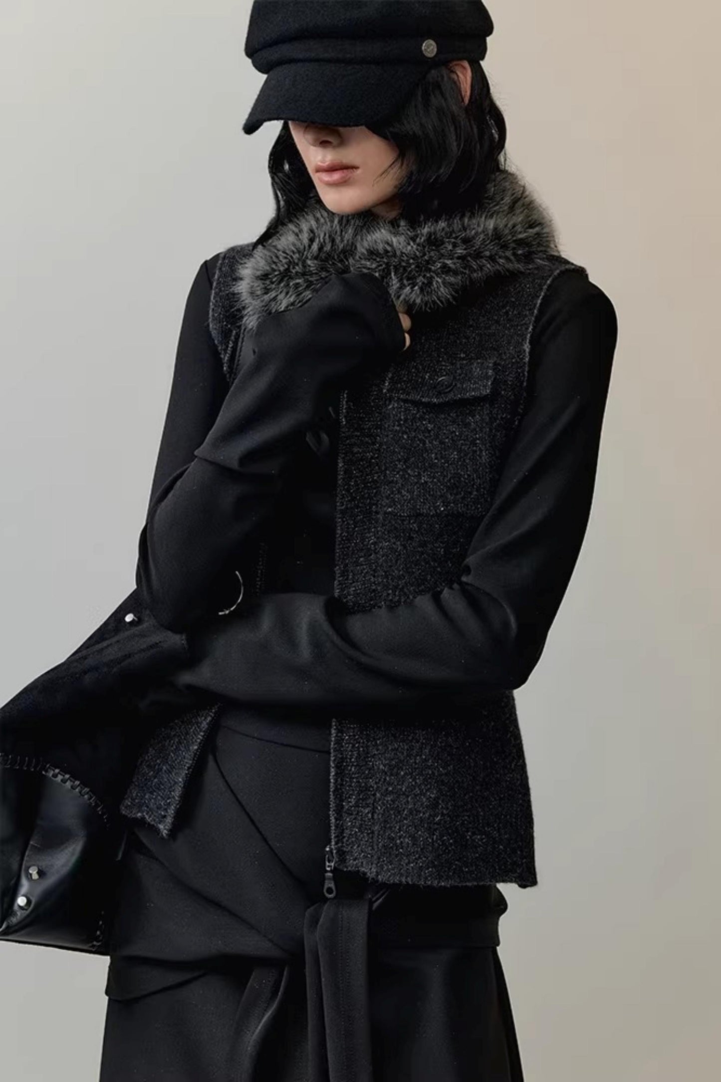 Three-Dimensional Wool Sweater Vest