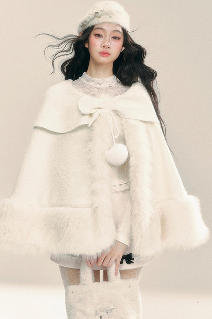 Korean Woolen Cape Jacket