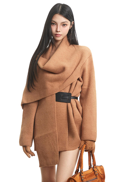 Korean Long Sleeve Knit Sweater Jacket