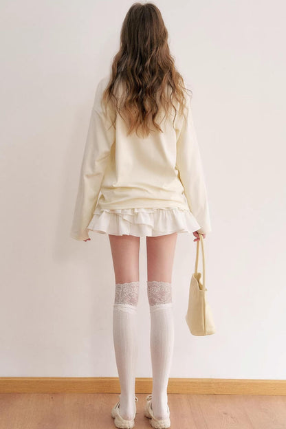 Hand-Painted Rose Cotton Top