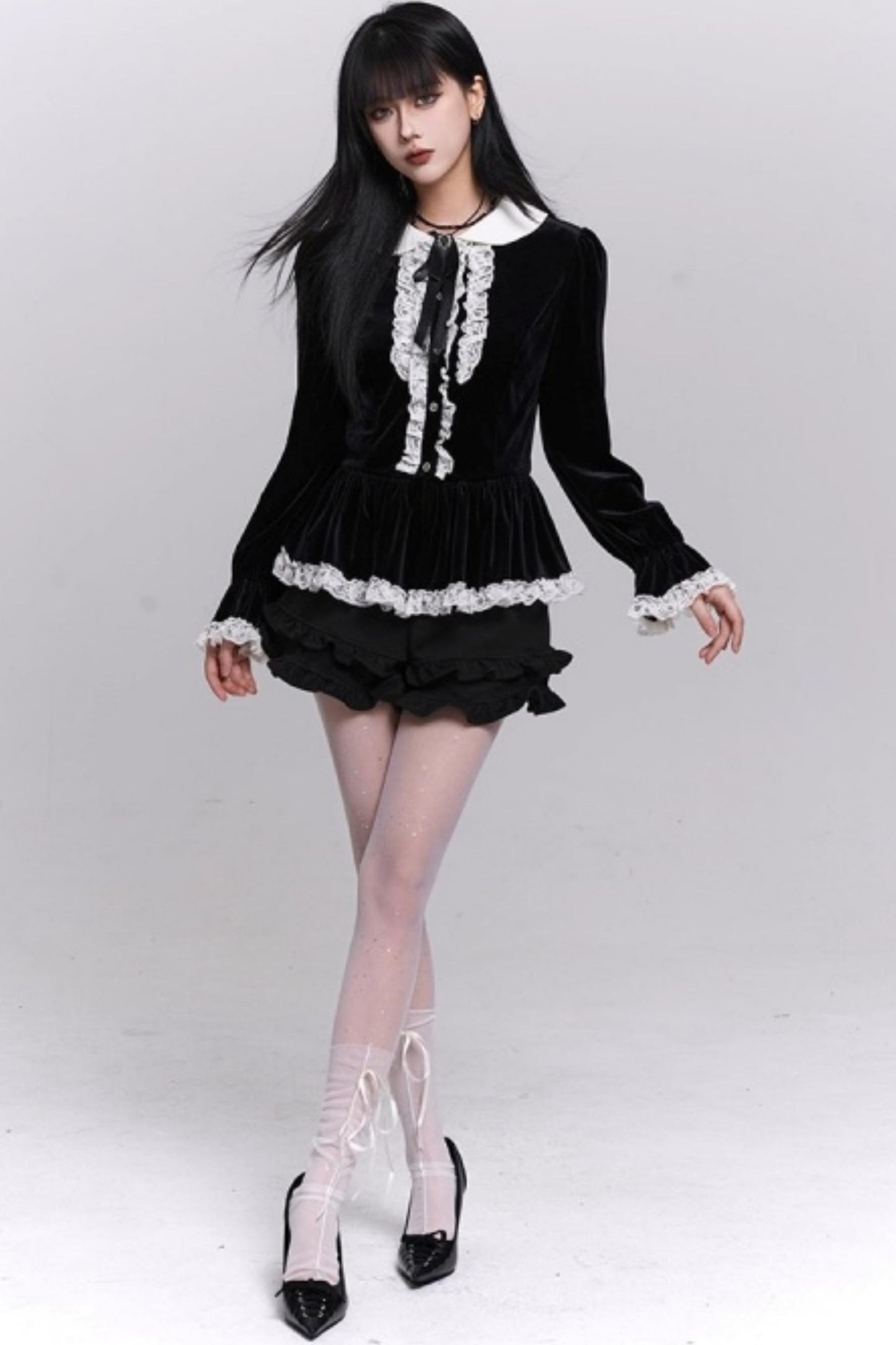 Velvet French Court Top