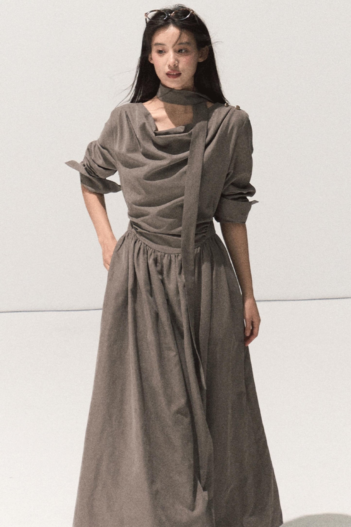 The Moon Swing Collar Dress