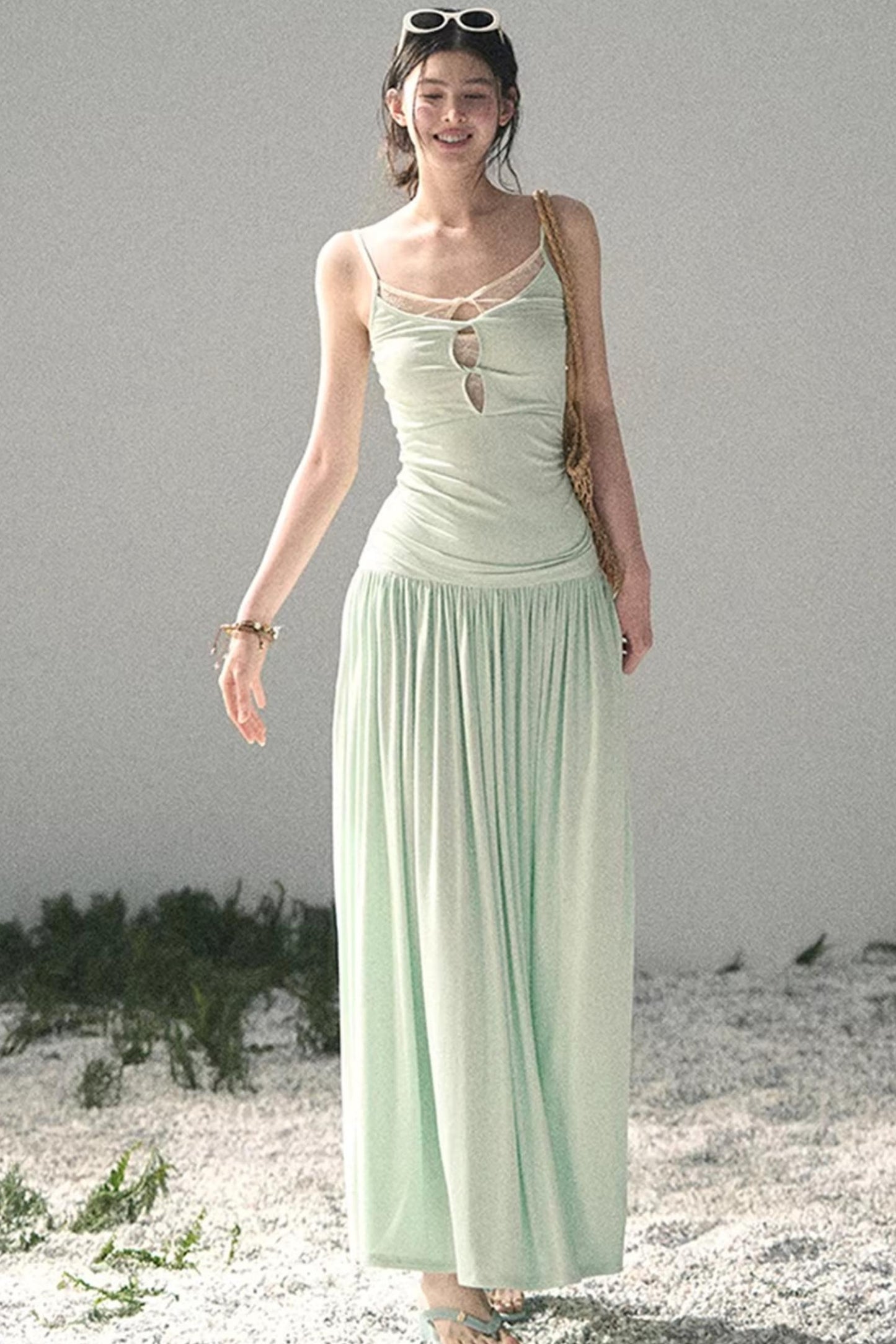 Mint Afternote Lace Two-Piece Set-Up