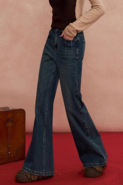 High-Waisted Stretchy Bootcut Jeans