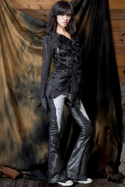 Retro Slimming Denim Trousers