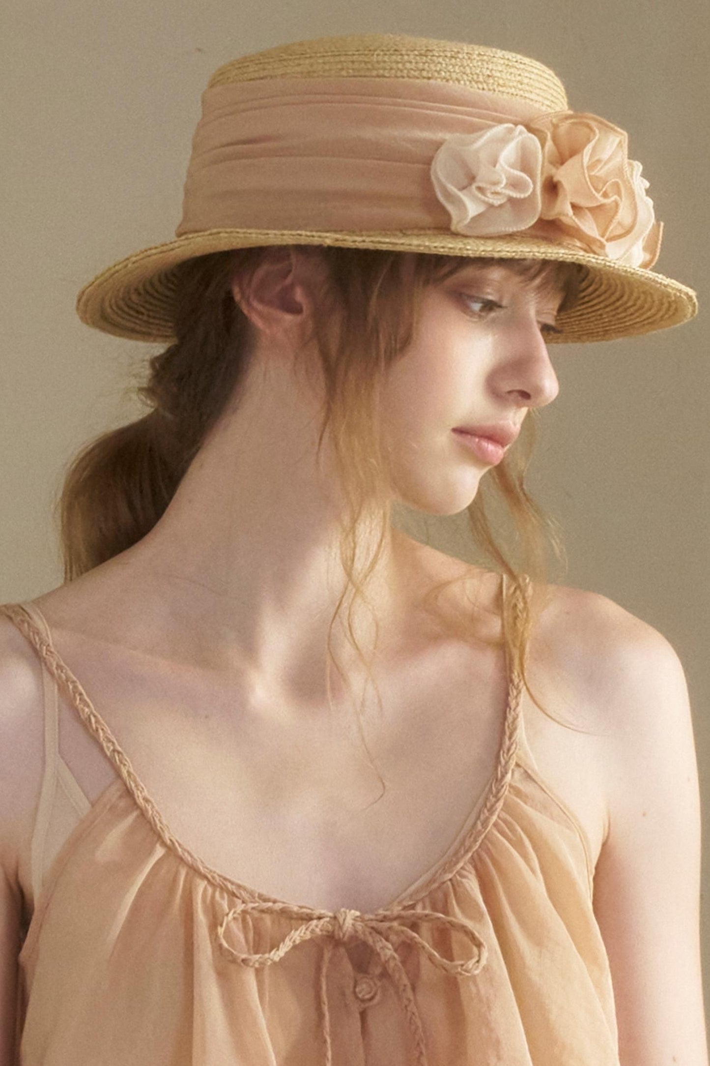Vintage Flower Woven Raffia Sun Hat