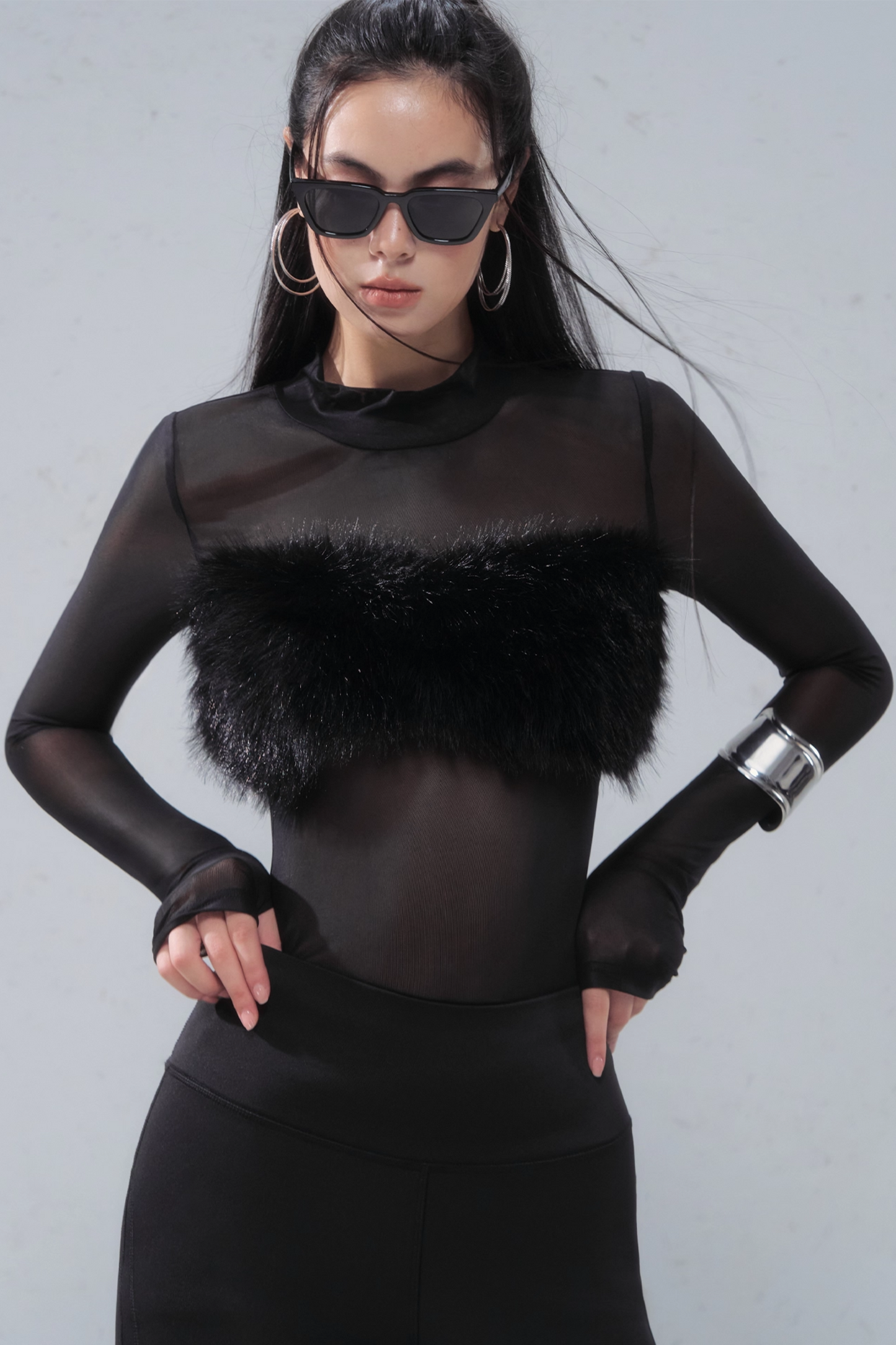 Limited Edition Mesh Patchwork Top