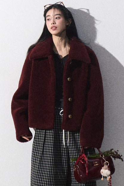 Encore Red Fashionable FURM JACKET