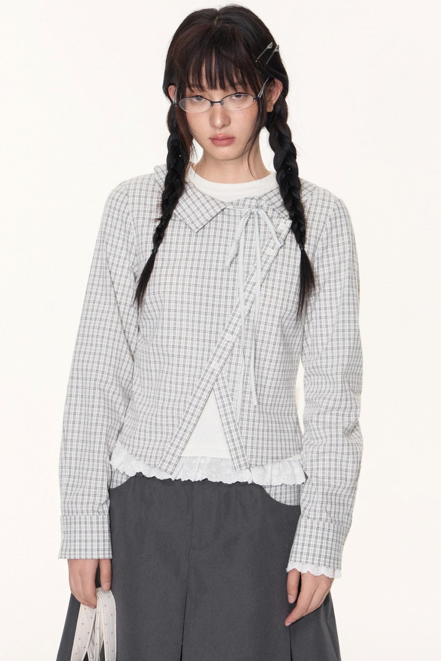 Lace Embroidery Slim Top