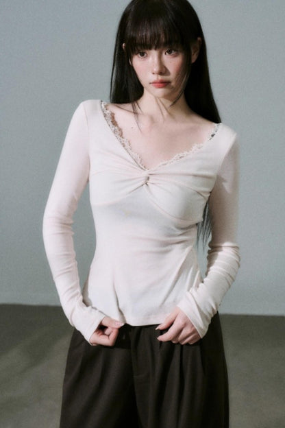 Twisted Lace Wool Top