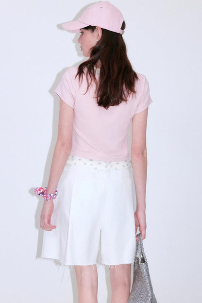 Luxury Pleated Bermuda Shorts