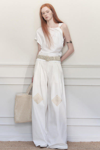 Wave Pleat Chain Belt