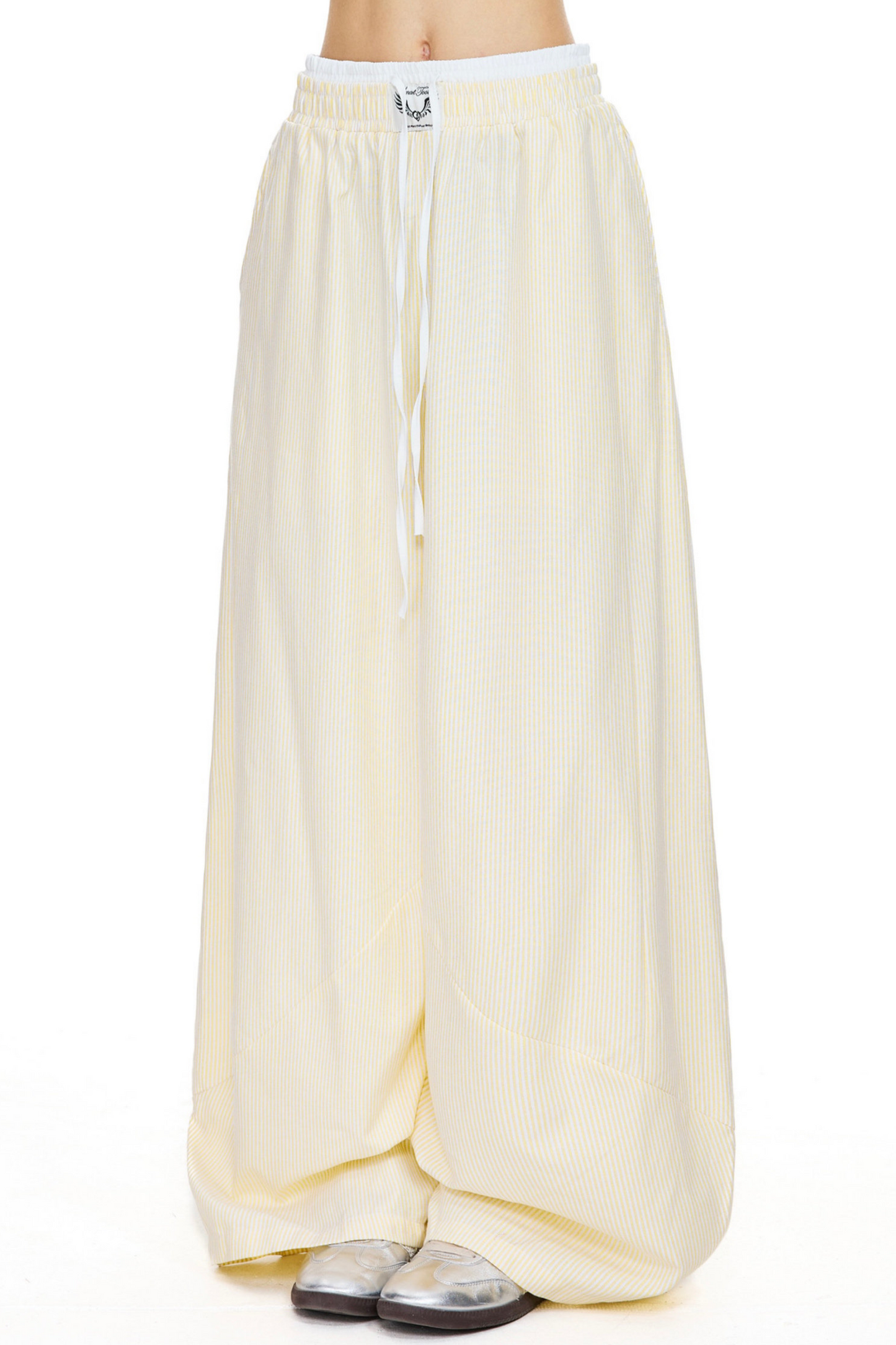 Retro Striped Wide-Leg Pants