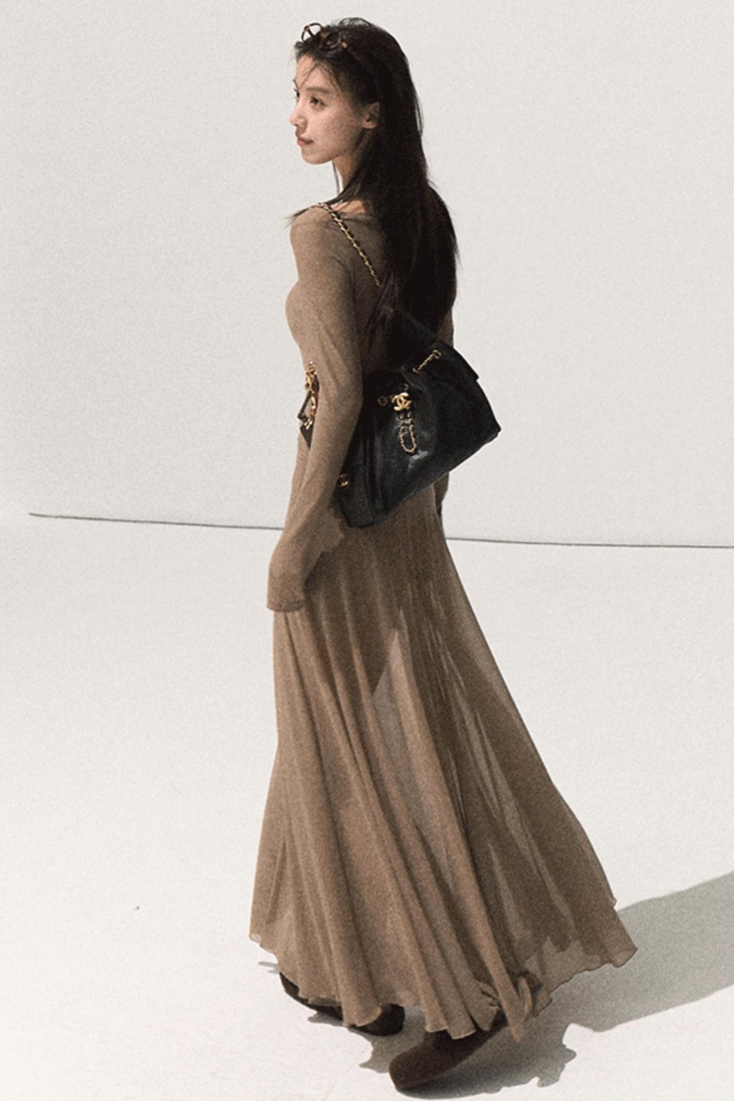 Soft Mist Shoulder Dress