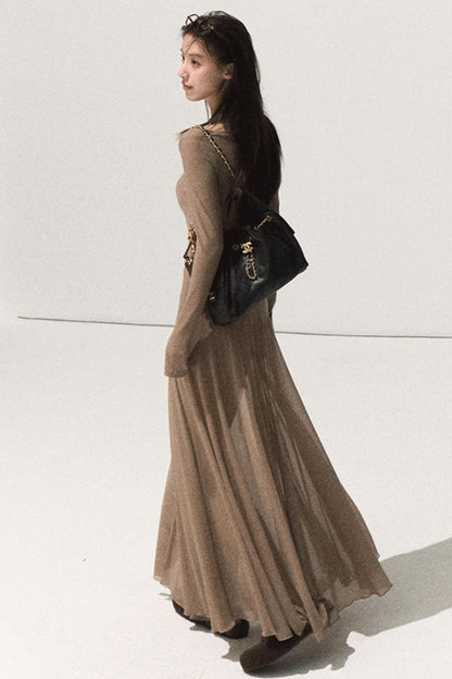 Soft Mist Shoulder Dress